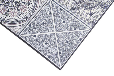 Tappeto Cucina Lavabile in Vinile Vista Azulej 16 – Cementine Blu – Made in Italy - CarpetLiving