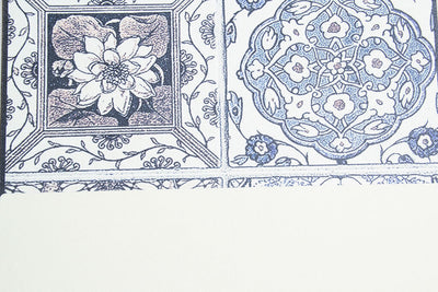 Tappeto Cucina Lavabile in Vinile Vista Azulej 16 – Cementine Blu – Made in Italy - CarpetLiving