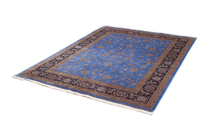Tappeto Stile Orientale Qoum Shah - Effetto Seta - Disegno Classico - Blu - CarpetLiving
