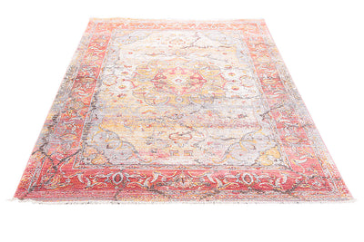 Tappeto stile Vintage - Bright Rosso - Antiscivolo | Ideale per Soggiorno, Sala da Pranzo, Camera da Letto - CarpetLiving