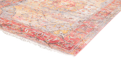 Tappeto stile Vintage - Bright Rosso - Antiscivolo | Ideale per Soggiorno, Sala da Pranzo, Camera da Letto - CarpetLiving