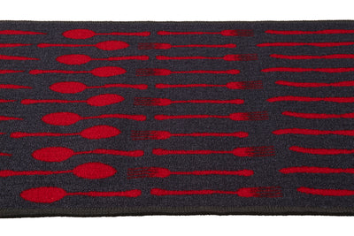 Tappeto Cucina Dinner - Design Posate - Facile da pulire - Antiscivolo - CarpetLiving