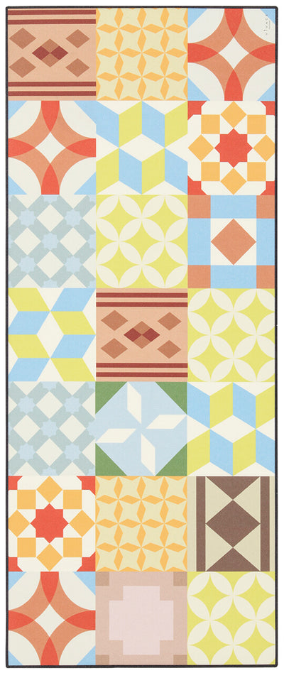 Tappeto Cucina Lavabile in Vinile Vista Azulej 20 – Piastrelle Colorate – Made in Italy - CarpetLiving