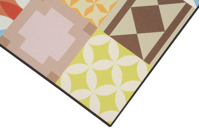 Tappeto Cucina Lavabile in Vinile Vista Azulej 20 – Piastrelle Colorate – Made in Italy - CarpetLiving