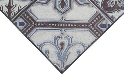 Tappeto Cucina Lavabile in Vinile Vista LM22L – Cementine Blu - CarpetLiving