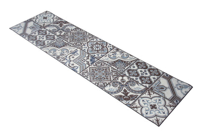 Tappeto Cucina Lavabile in Vinile Vista LM22L – Cementine Blu - CarpetLiving