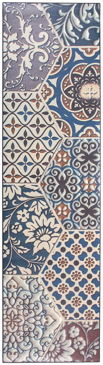 Tappeto Passatoia Vinile Vista LM23L – Stile Maiolica – Made in Italy - CarpetLiving