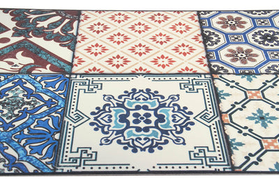 Tappeto Passatoia Vinile Vista Azulej 24 – Effetto Piastrelle – Made in Italy - CarpetLiving