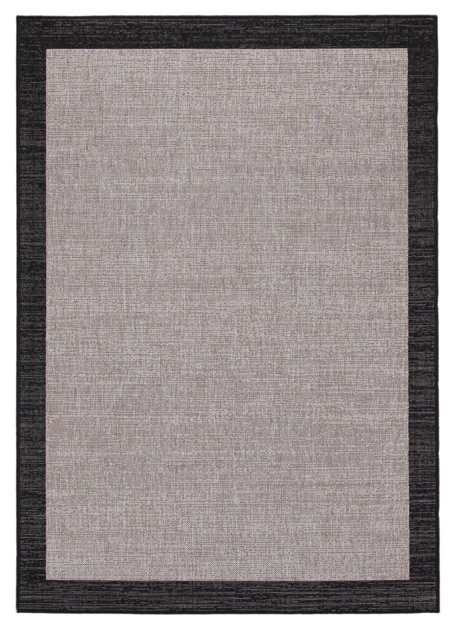 Tappeto Interno Esterno Veranda E Grey – Effetto Juta – Grigio e Nero