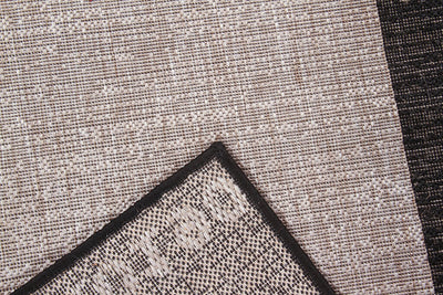 Tappeto Interno Esterno Veranda E Grey – Effetto Juta – Grigio e Nero - CarpetLiving