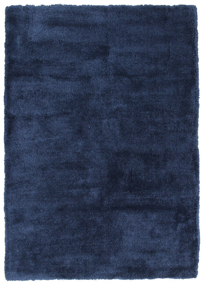 Tappeto Shaggy Desio - Blu - Morbido e Resistente - Tinta Unita | Ideale per Soggiorno e Camera da Letto - CarpetLiving