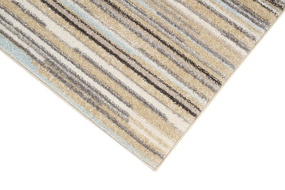 Tappeto righe Soave Stripe Cream/Blue - delicato e resistente - CarpetLiving