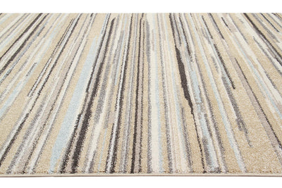 Tappeto righe Soave Stripe Cream/Blue - delicato e resistente - CarpetLiving