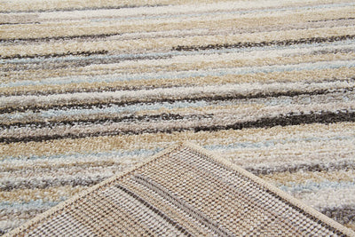Tappeto righe Soave Stripe Cream/Blue - delicato e resistente - CarpetLiving
