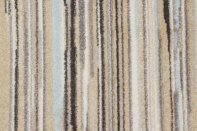 Tappeto righe Soave Stripe Cream/Blue - delicato e resistente - CarpetLiving