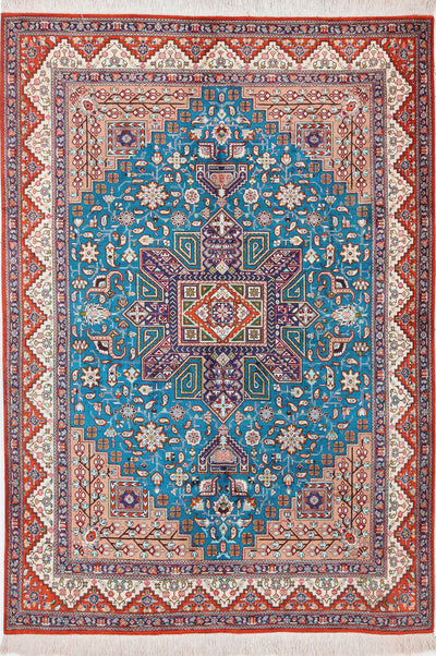 Tappeto Persiano QUM in seta 206x142cm