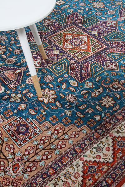 Tappeto Persiano QUM in seta 206x142cm