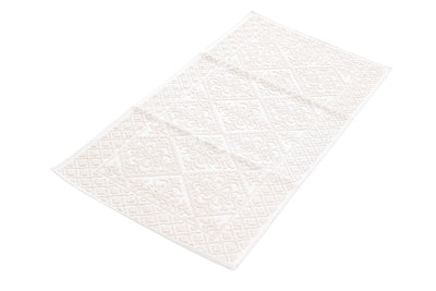 Tappeto per il Bagno in Cotone Bianco Olbia - Tappetino multiuso - CarpetLiving