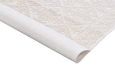 Tappeto per il Bagno in Cotone Bianco Olbia - Tappetino multiuso - CarpetLiving
