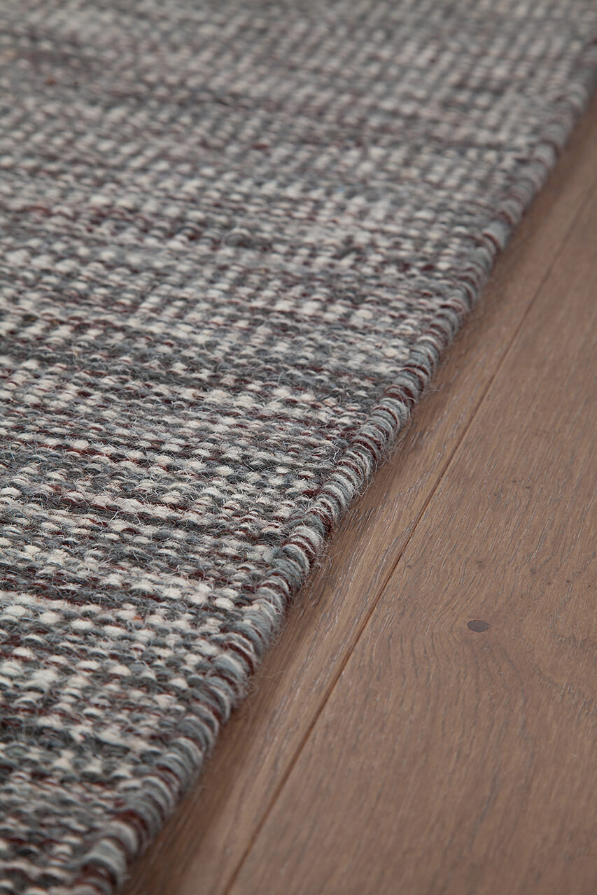 Tappeto New Trento Grey/Blue – Design Nordico in Lana e Cotone