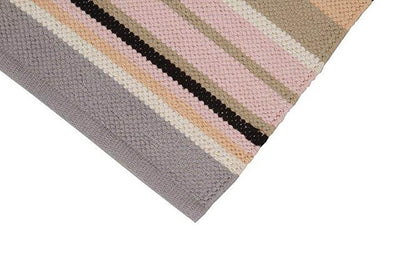 Tappeto in Cotone Lavabile in Lavatrice - Tessuto a mano - Casablanca Stripes Grigio | Ideale per Cucina e Bagno - CarpetLiving