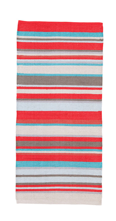 Tappeto in Cotone Lavabile in Lavatrice - Tessuto a mano - Casablanca Stripes Multicolore | Ideale per Cucina e Bagno - CarpetLiving