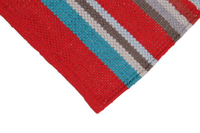 Tappeto in Cotone Lavabile in Lavatrice - Tessuto a mano - Casablanca Stripes Multicolore | Ideale per Cucina e Bagno - CarpetLiving