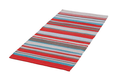 Tappeto in Cotone Lavabile in Lavatrice - Tessuto a mano - Casablanca Stripes Multicolore | Ideale per Cucina e Bagno - CarpetLiving
