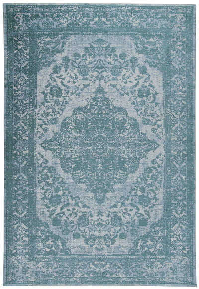 Tappeto Argentella Ming Blue - Design Vintage Astratto con sfumature colore | elegante per soggiorno e camera da letto - CarpetLiving