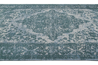 Tappeto Argentella Ming Blue - Design Vintage Astratto con sfumature colore | elegante per soggiorno e camera da letto - CarpetLiving