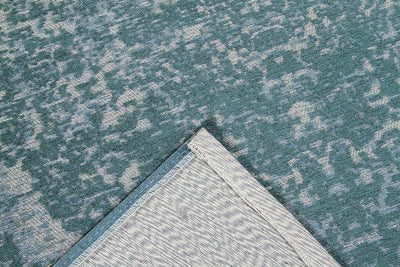 Tappeto Argentella Ming Blue - Design Vintage Astratto con sfumature colore | elegante per soggiorno e camera da letto - CarpetLiving