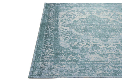 Tappeto Argentella Ming Blue - Design Vintage Astratto con sfumature colore | elegante per soggiorno e camera da letto - CarpetLiving