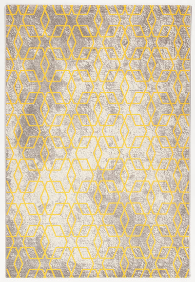 Tappeto moderno Soho 1 Ecru Yellow - geometrico giallo fluo - CarpetLiving