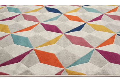 Tappeto Moderno Multicolore Girard - Antiscivolo | Ideale per Soggiorno, Camera da Letto e Sala da Pranzo