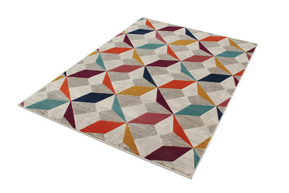 Tappeto Moderno Multicolore Girard - Antiscivolo | Ideale per Soggiorno, Camera da Letto e Sala da Pranzo