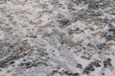 Tappeto Moderno MONFORT A Nero Beige - Design Contemporaneo Astratto - CarpetLiving