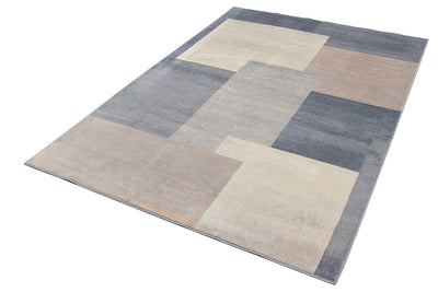 Tappeto Moderno Premium Stile Geometrico Alan 1 Grigio e Blu - CarpetLiving