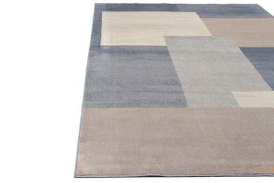 Tappeto Moderno Premium Stile Geometrico Alan 1 Grigio e Blu - CarpetLiving