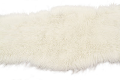 Eco Lambskin Bianco in Finta Pelliccia – Plaid, Tappeto o Coprisedia – Morbido, Elegante - CarpetLiving
