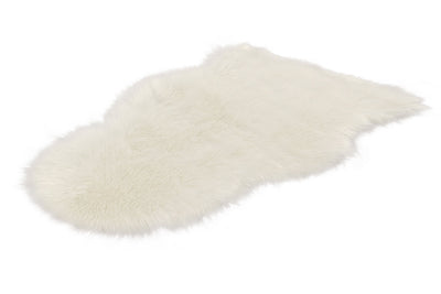 Eco Lambskin Bianco in Finta Pelliccia – Plaid, Tappeto o Coprisedia – Morbido, Elegante - CarpetLiving