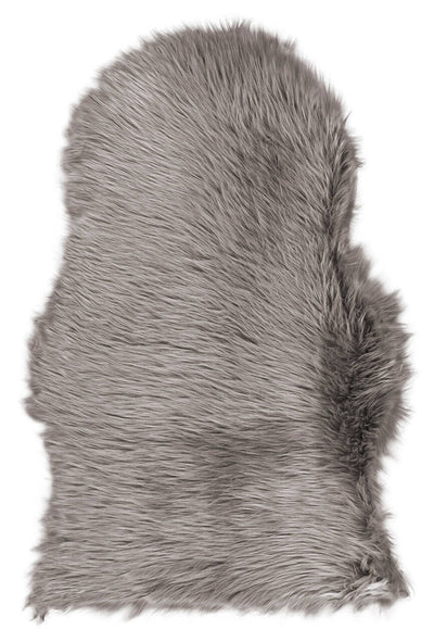 Eco Lambskin Grigio in Finta Pelliccia – Plaid, Tappeto o Coprisedia – Morbido, Elegante - CarpetLiving