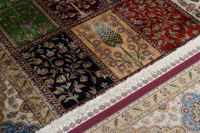 Tappeto Stile Orientale Qoum Shah - Effetto Seta - Disegno Classico - Multicolore - CarpetLiving