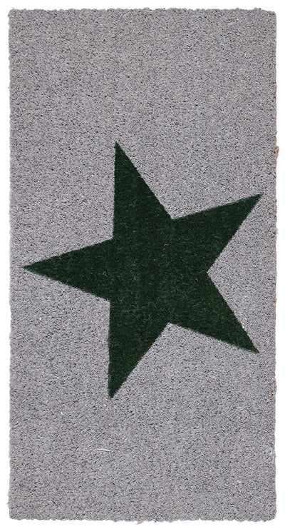 Zerbino Moderno in Fibra di Cocco Naturale 75x40cm - Resistente e Sostenibile - Stella Verde - CarpetLiving