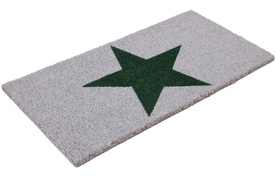Zerbino Moderno in Fibra di Cocco Naturale 75x40cm - Resistente e Sostenibile - Stella Verde - CarpetLiving