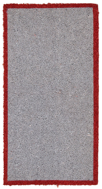 Zerbino in Fibra di Cocco Naturale 75x40cm - Resistente e Sostenibile - Bordo Rosso - CarpetLiving