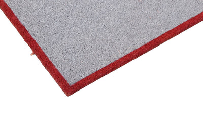 Zerbino in Fibra di Cocco Naturale 75x40cm - Resistente e Sostenibile - Bordo Rosso - CarpetLiving