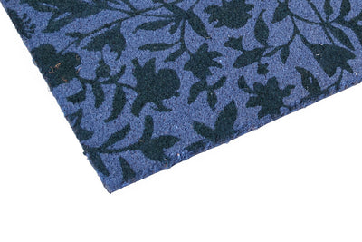 Zerbino Moderno Blu in Fibra di Cocco Naturale 75x40cm - Resistente e Sostenibile - CarpetLiving