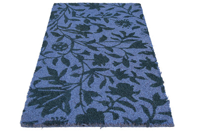 Zerbino Moderno Blu in Fibra di Cocco Naturale 75x40cm - Resistente e Sostenibile - CarpetLiving