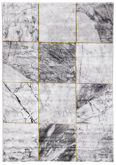 Tappeto Moderno Carrara A - Effetto Marmo - Antiscivolo | Ideale per Soggiorno, Camera da Letto, Sala da Pranzo - CarpetLiving