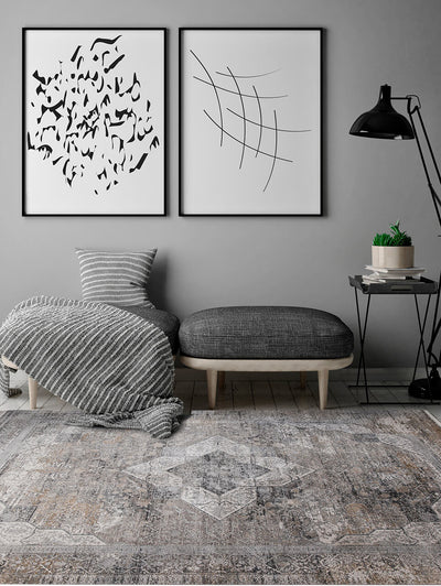Tappeto Moderno Premium - KENNEDY B CREAM GREY - Crema Grigio - Design Contemporaneo - CarpetLiving